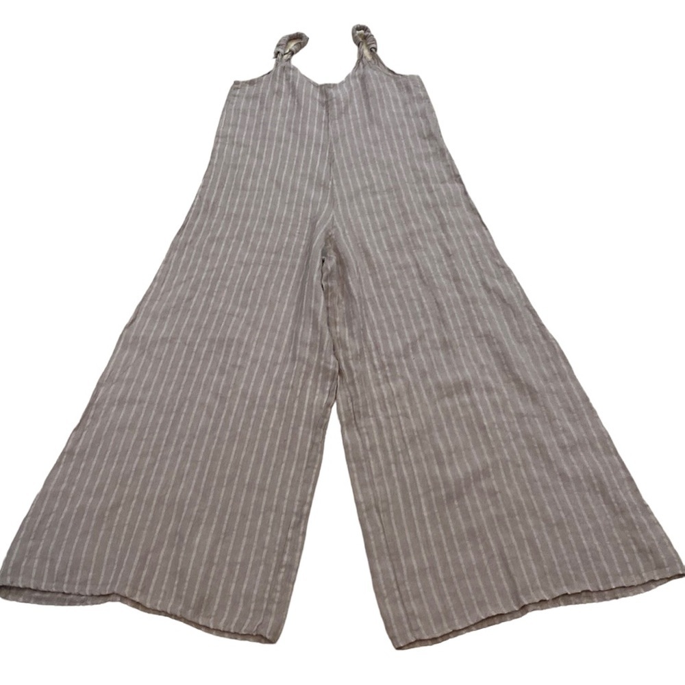 MARTINA INNOCENTI Italy Linen Gaucho Wide Leg Romper Jumpsuit Boho S Hand Wash